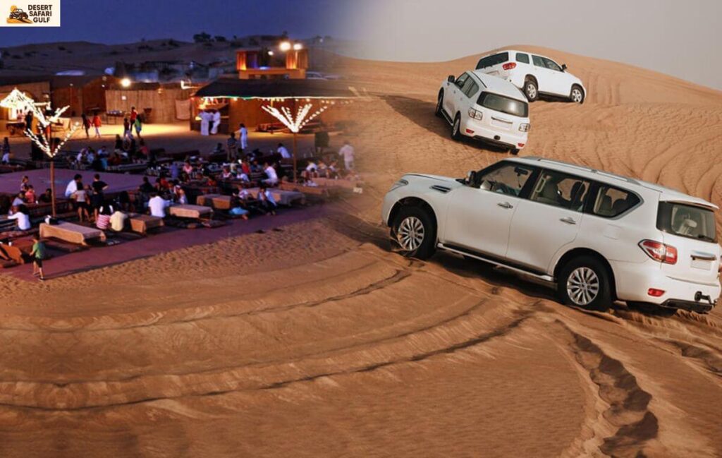 Thrilling 4x4 dune bashing adventure during evening desert safari Dubai