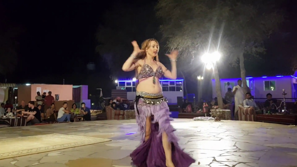 Dubai desert safari belly dancing show under the stars
